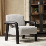 Reyna Upholstered Accent Chair - Black/white - Image 6