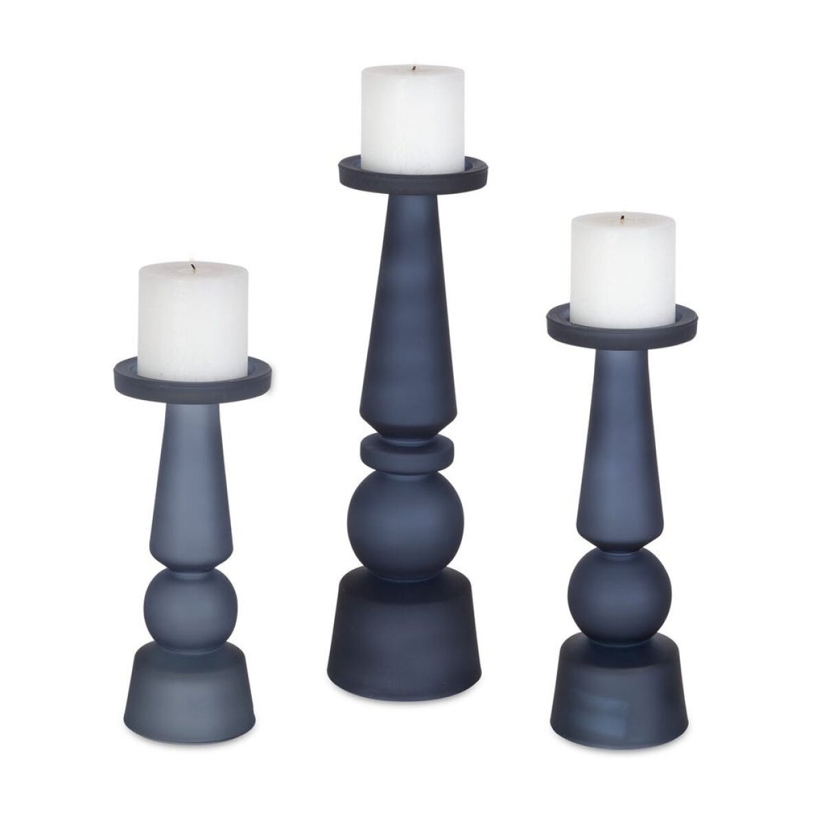 17252e69d0491abe93d5e85b072e490c Cassiopeia Candleholders, Midnight Blue, S/3 - Image 1