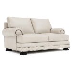Foster Leather Loveseat Without Pillows