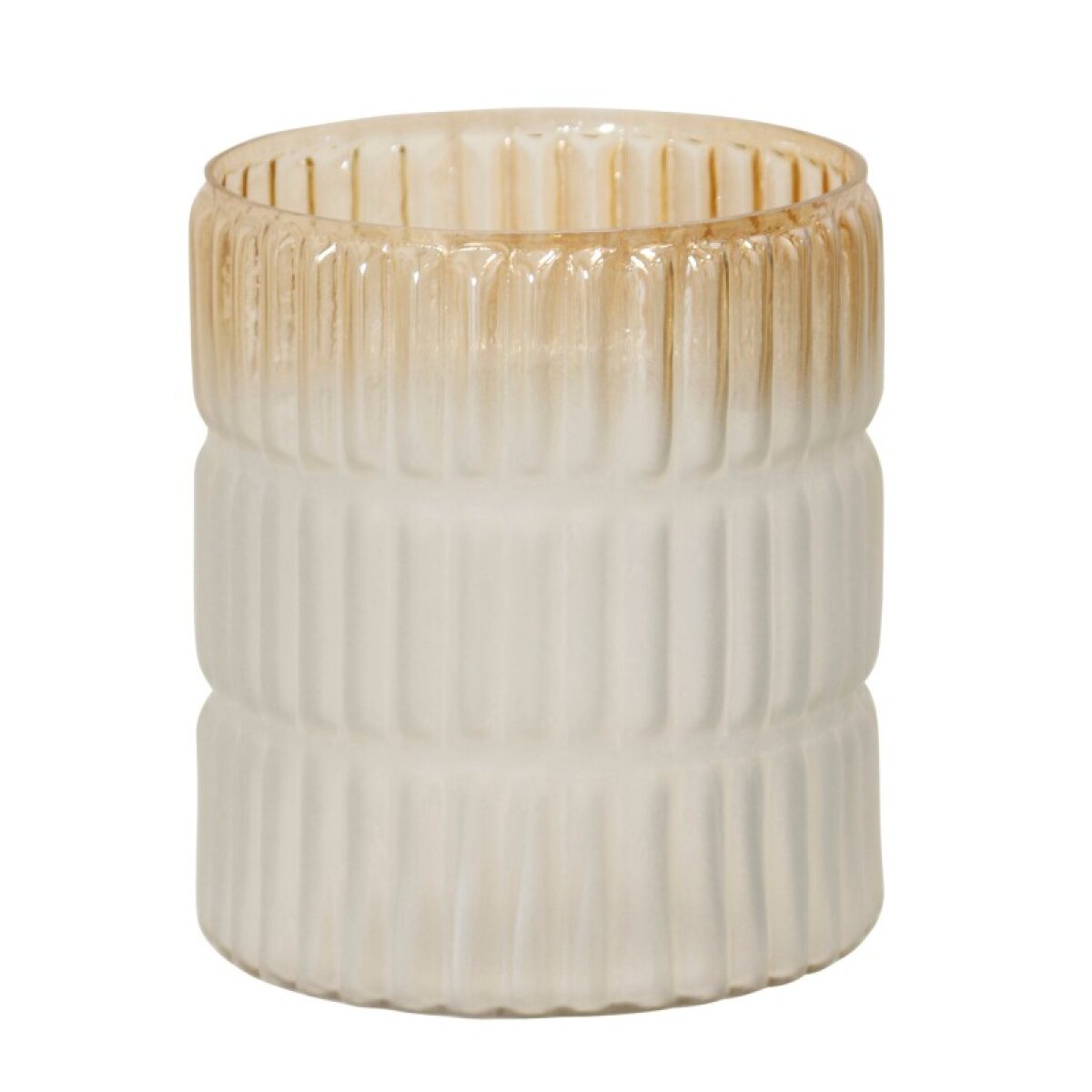 174746890ff98cdf8997d8e9a1daaf3f Frosted Gold Glass Ombre Vase - Image 1