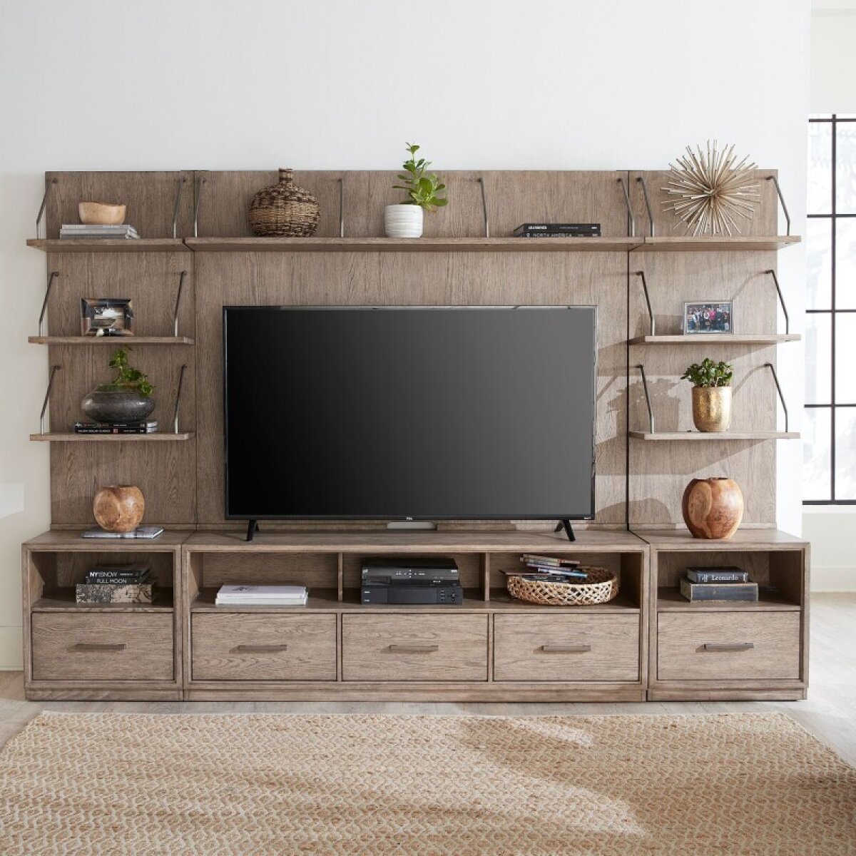 176322ceffb8c728ea944ed2e21b95e0 Entertainment Center with Piers - Image 1