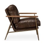 Christopher Leather Club Chair - Truffle Brown - Image 4