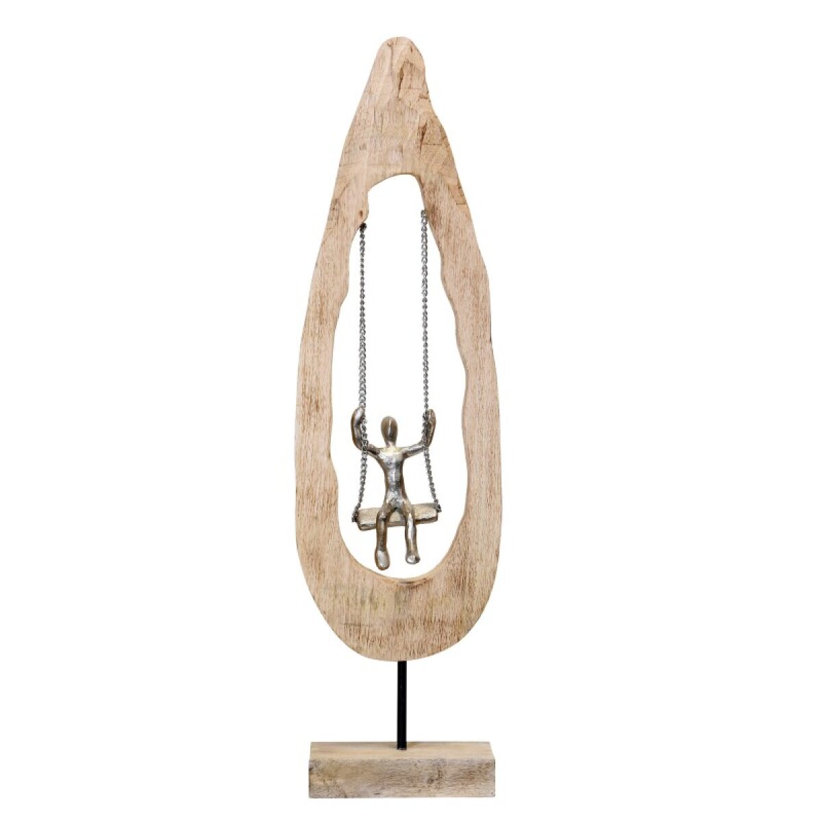 1792a61853490edcf90ce50ecdb42110 Natural Wood Figure Swing In Log - Image 1