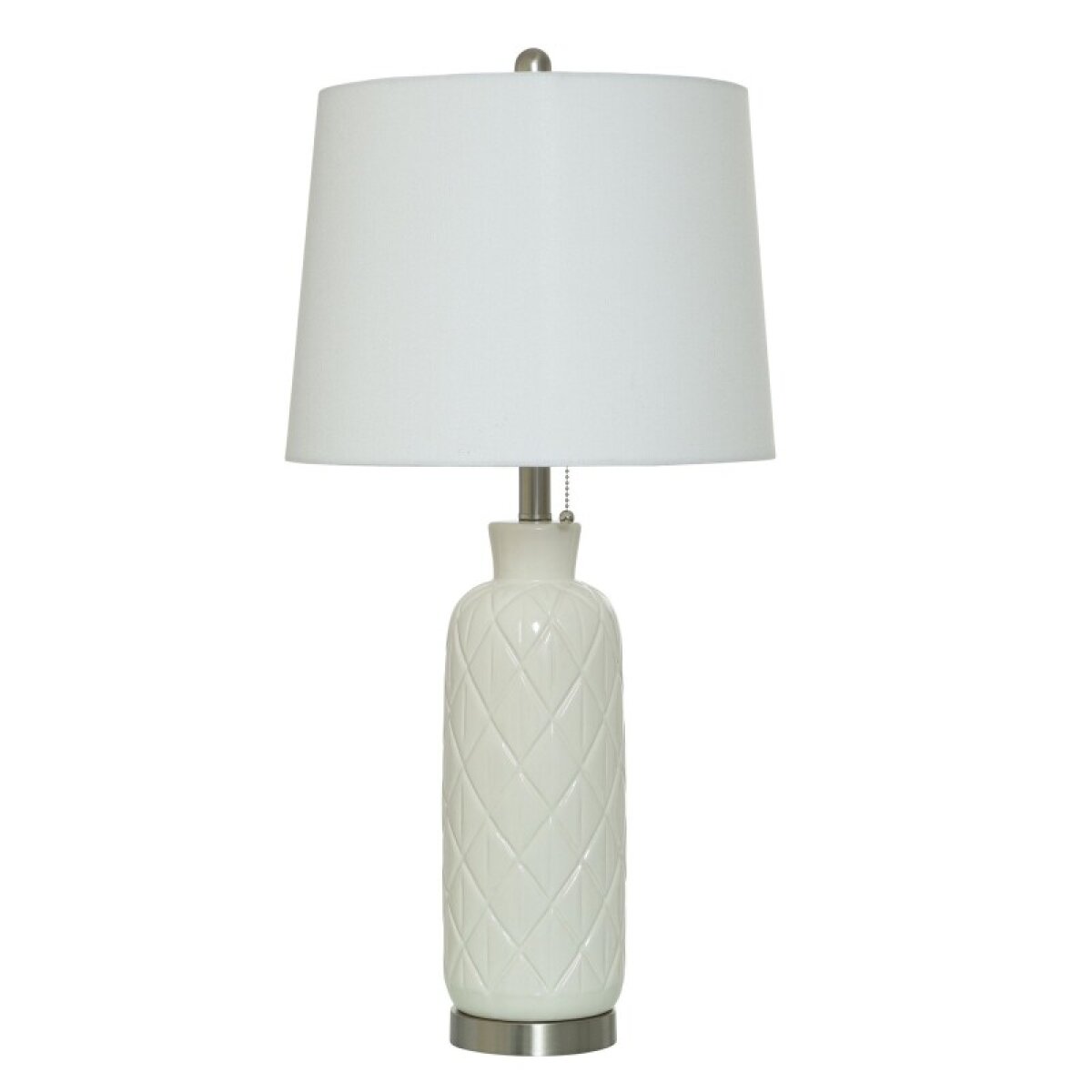 17cd2b987faa72da56fd9456dc8b8c47 Ivory Ceramic Table Lamp 30in 100 Watts - Image 1