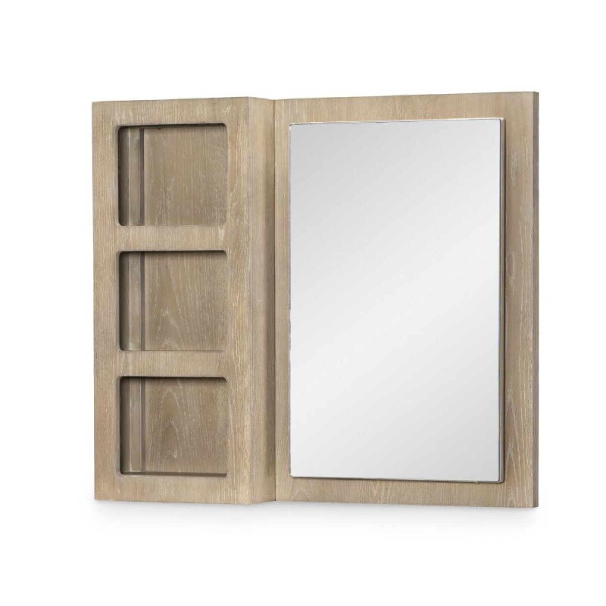 1805abb89997c1d7d535669707ce8080 Storage Mirror Weathered Oak Finish - Image 1