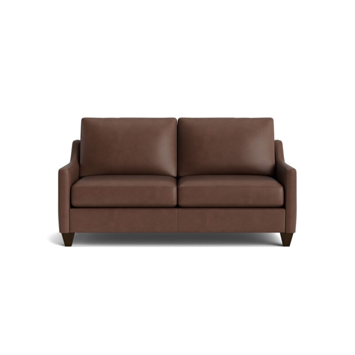 181235f97eaa4269a60aba5ad5beb691 True Custom™ True Custom® Leather Slope Arm Studio Sofa - Image 1