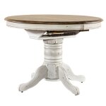 Carolina Crossing Pedestal Table Set- White - Image 4