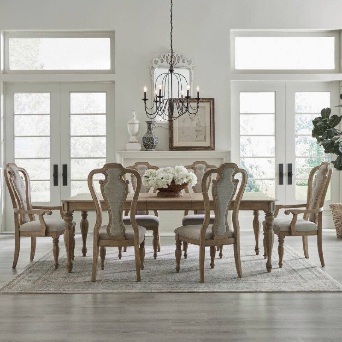 18ef50d8438dae24bb5bd363f897fd50 Magnolia Manor Opt 7 Piece Rectangular Table Set - Image 1