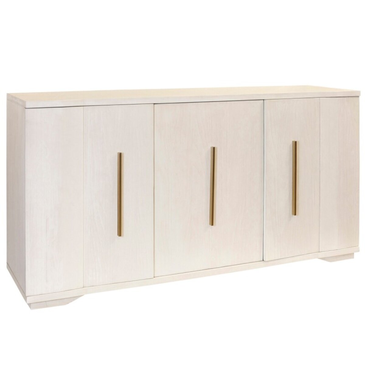 18f8b351765a1bc240febda650c44fa5 Phoebe Three Door Concave Sideboard Made Of Wire Brushed New Zealand Pine In A White Washed Finis - Image 1