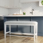 Americana Modern Dining Bench Counter Upholstered 49"