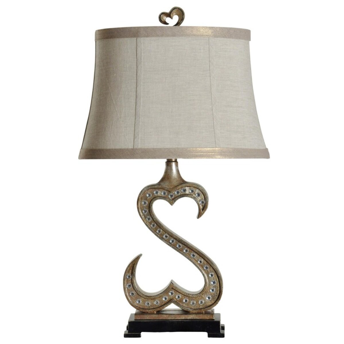 19244ffb6ba8b3318bf65c9ab38ee46a Jane Seymour Laslo Open Heart Table Lamp With Double Sided Jewel Detailing - Image 1