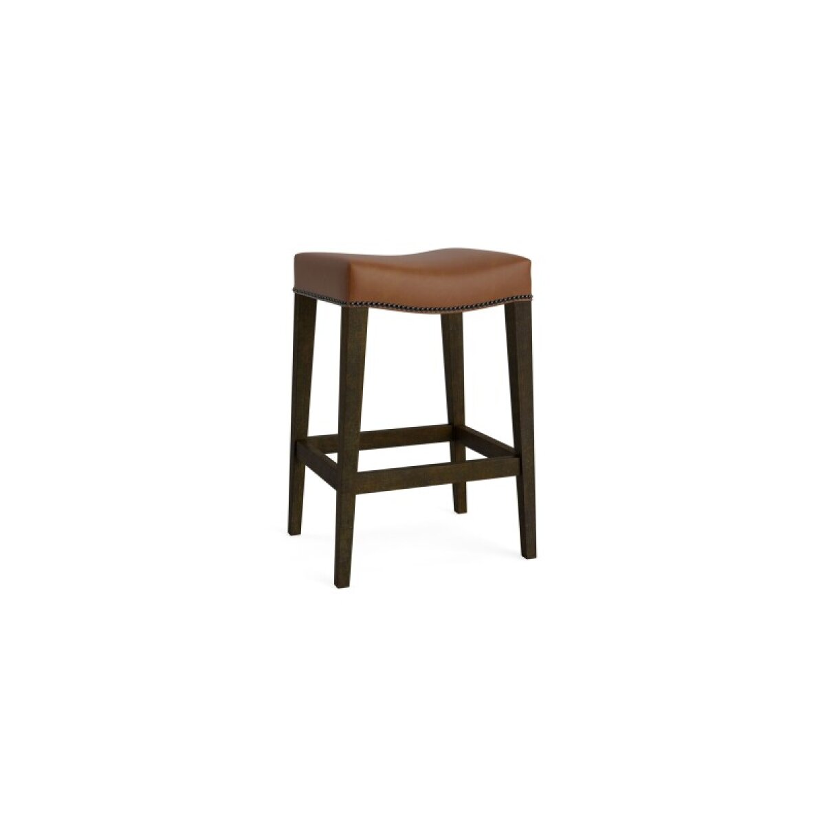 193d7c053f768148c5f12c6e1b696074 Vail Leather Saddle Counter Stool - Image 1