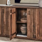 Cleo Reclaimed Wood 6dr Cabinet - Natural - Image 11