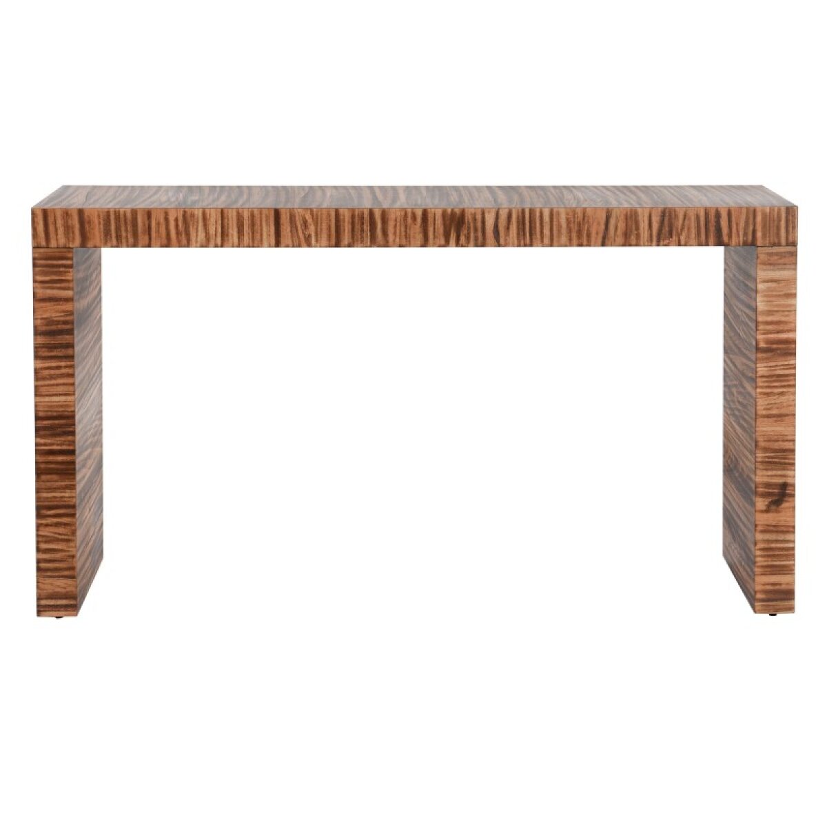19b1f3b0714f4b85ca7a26587a90860e Norman Wyatt Home Stryde Zebra Wooden Console In Walnut Finish - Image 1
