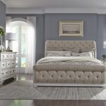 Abbey Park King California Sleigh Bed, Dresser & Mirror