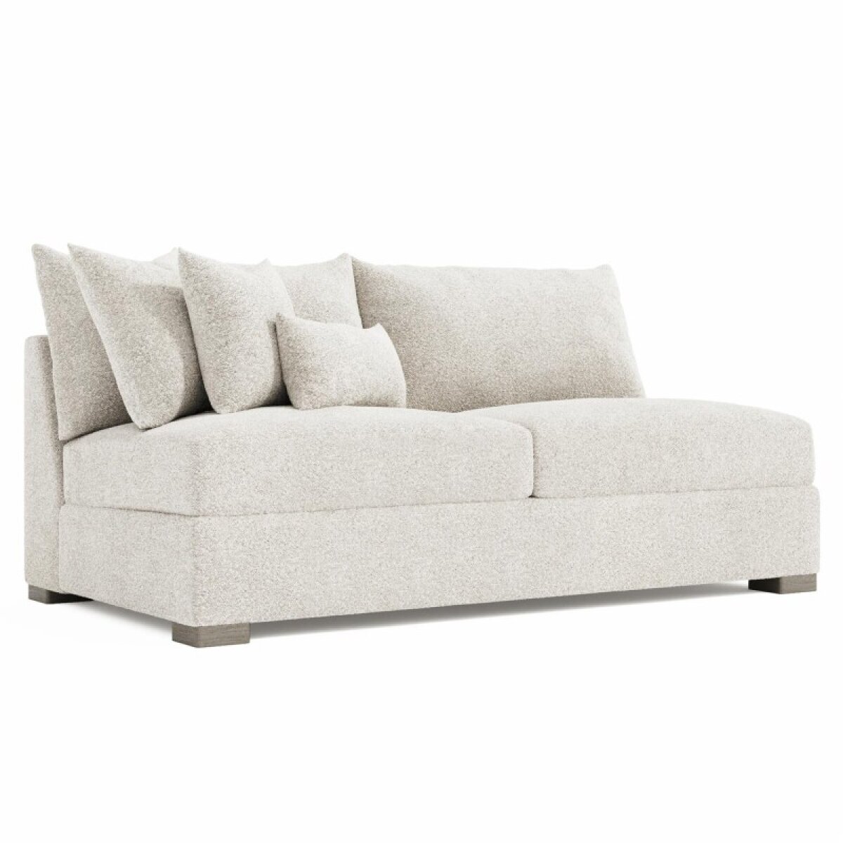 1a28c001322de1f51dc6ed7312fd8e1f Helena Fabric Armless Loveseat Wood Foot - Image 1