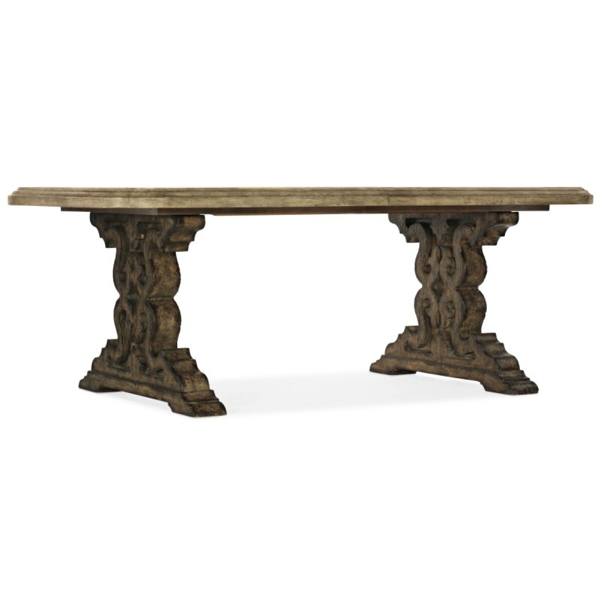 1a59ba9795cfe1a904032145efa9976f Casual Dining La Grange Le Vieux 86in Double Pedestal Table w/2-18in Leaves - Image 1