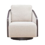 Nora Uph Swivel Accent Chair - Dark Brown - Image 4