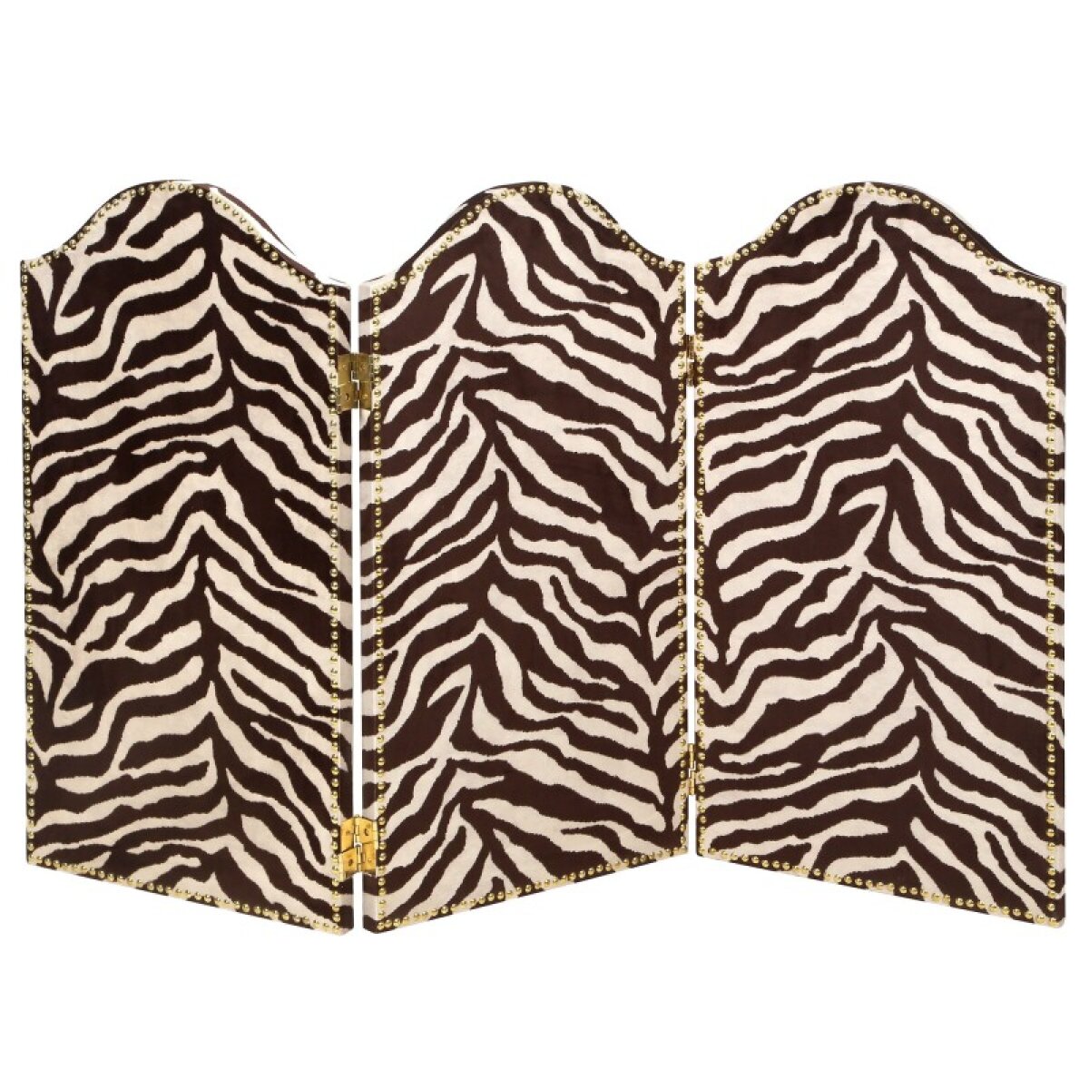 1aeb5ad7aa2f76e3f75ed2d031f382fb Dann Foley Lifestyle Zebra Print Three Panel Floor Screen - Image 1