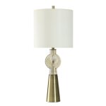 Brulee Gold Metal & Glass Table Lamp