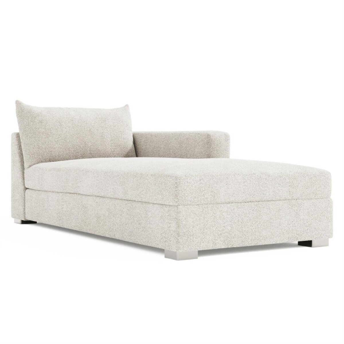 1b73578c2965742d8bbdbb396e184c70 Helena Fabric Right Arm Chaise Without Pillows Metal Foot - Image 1