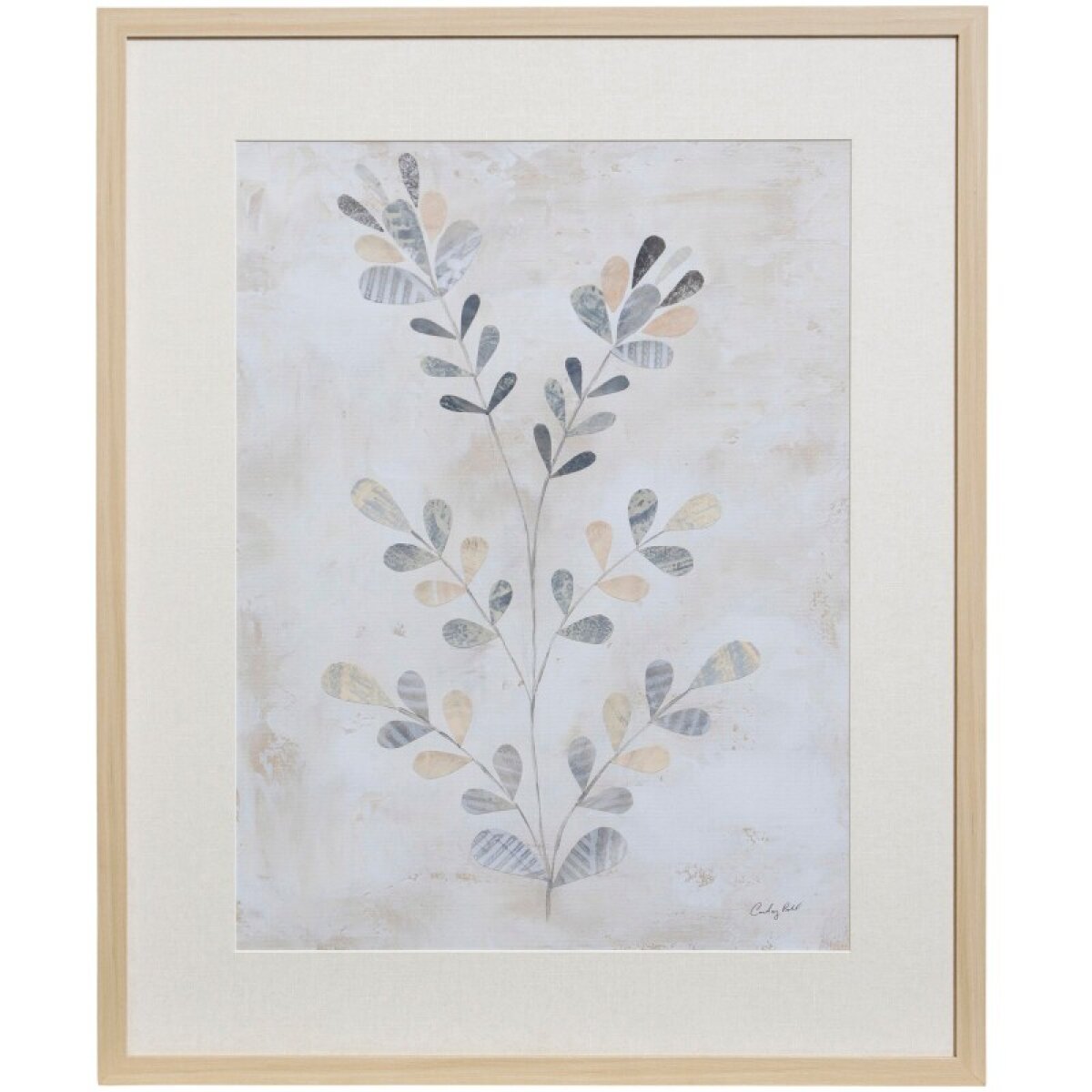 1c07a8e4ff4dab92a79b43c3ab3f482a Neutral Blooms I Framed Print Under Glass - Image 1