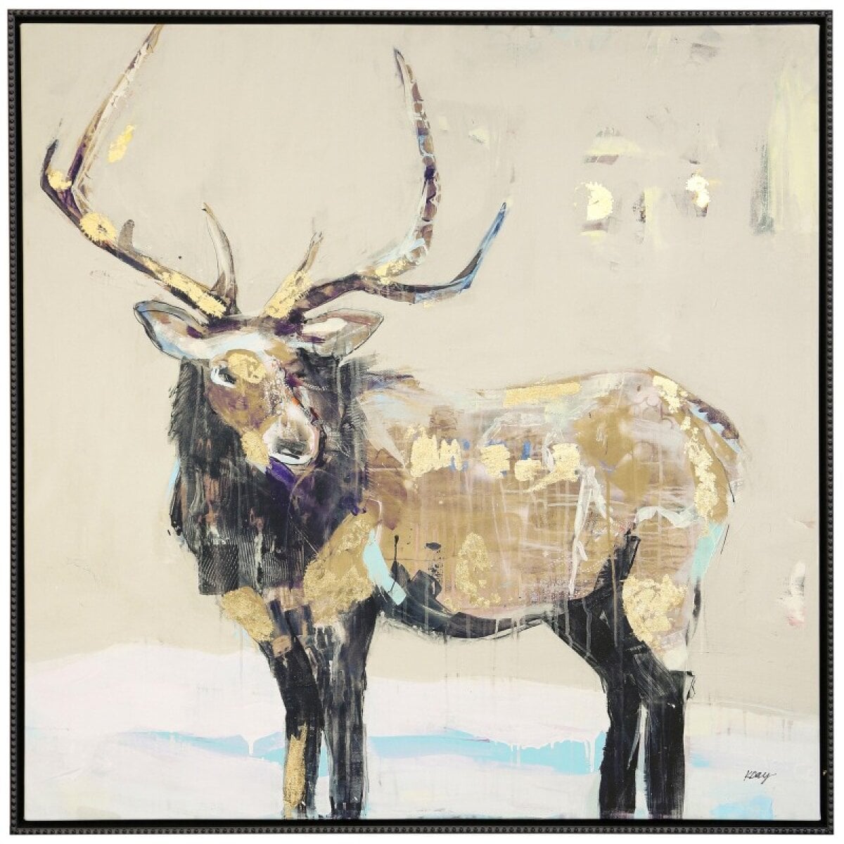 1c21039a1404311d80062a973ba0669d Winter Elk Framed Canvas - Image 1