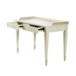 Gloss Linen Dann Foley Lifestyle Two Drawer Wooden Desk - Image 3