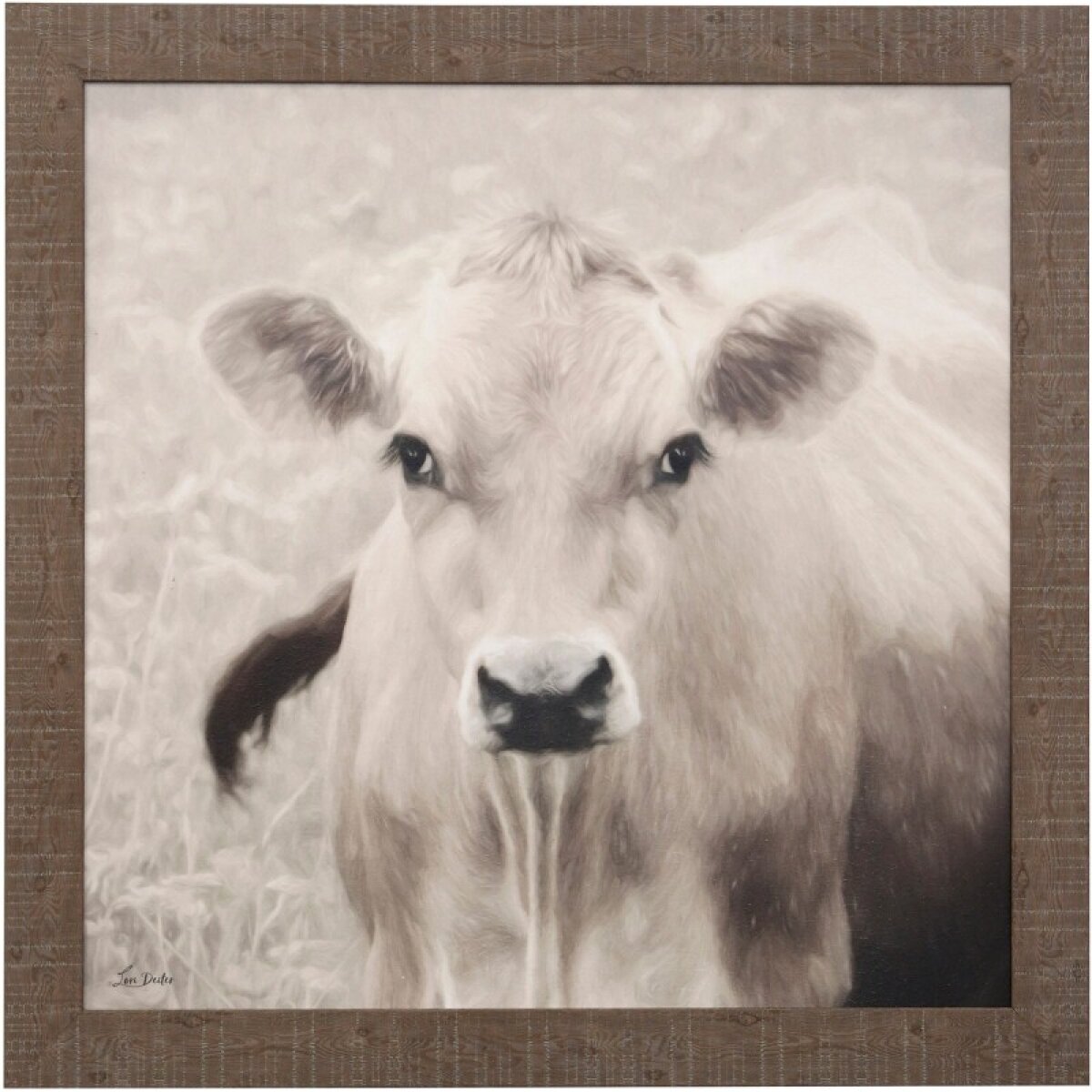 1cb28d734d52e2733626ca06fd16a973 Mrs Cow Textured Framed Print - Image 1