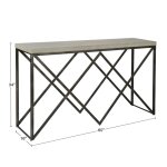 Concrete Gray And Ebony Norman Wyatt Home Zigzag Console Table Mdf Top - Image 6