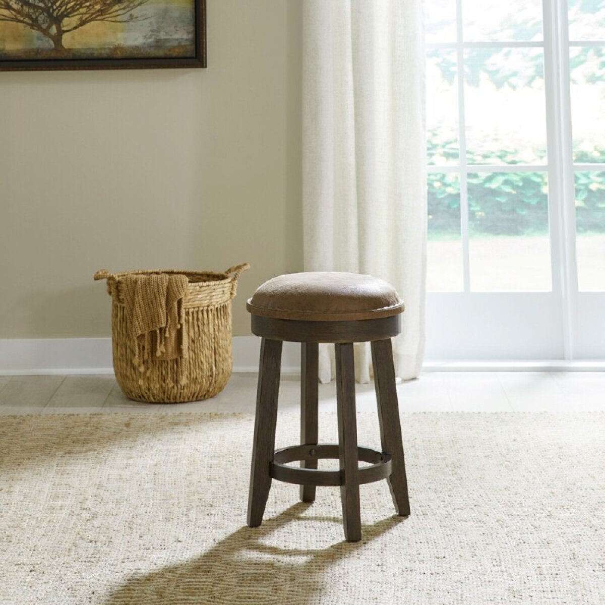 1cc05027f8c8c79eaad60c5b8cd689d2 Paradise Valley Uph Console Stool (RTA) - Image 1