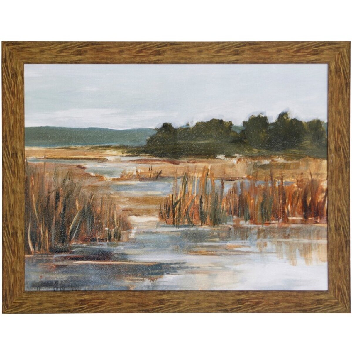 1cee7b07d46e97c80036d54b3dc25b57 Wetland Grasses Ii Textured Framed Print - Image 1