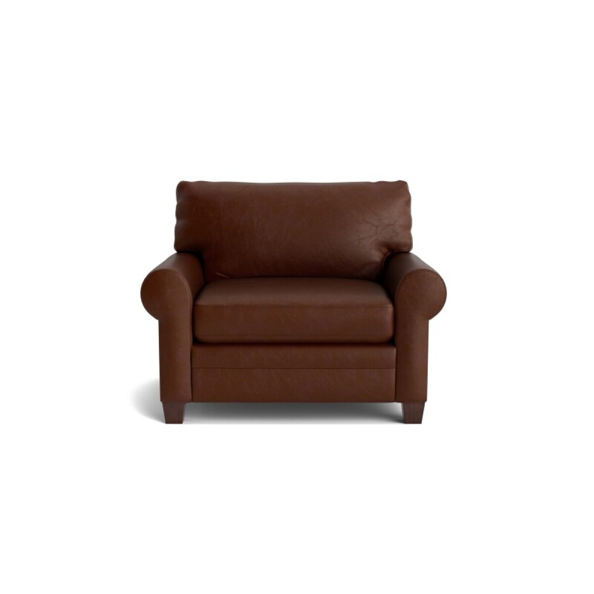 1d1bc761d878ff8c74970358dfc43d49 Carolina Leather Roll Arm Chair - Image 1