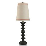 Dann Foley Lifestyle Table Lamp Art Deco Geometric Base And Beige Shade