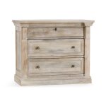 Adelaide Solid Wood 3dwr Nightstand - Natural Cream Wash