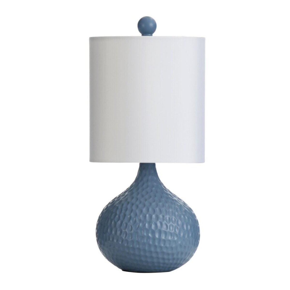1d89c319846560365edd3a9ff1fe729f Sky Blue Hammered Ceramic Base Table Lamp 60 Watts - Image 1
