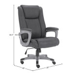 Dc#314hd-cha - Charcoal Fabric Heavy Duty Desk Chair (400 Lb.) - Image 3