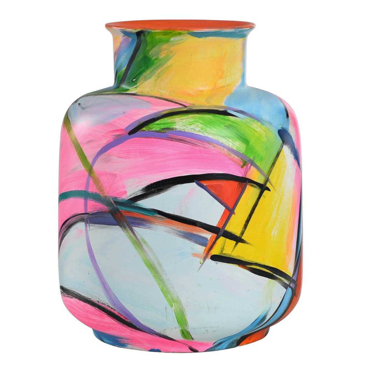 1e25a01187ce9978c5649020a4362c5a Cana Vase | Hand Painted Abstract On Ceramic - Image 1