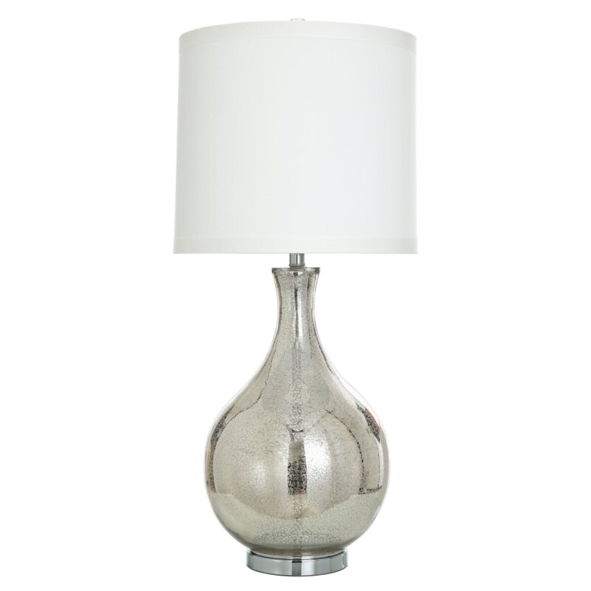 1e324e2df39f019a470e79124b677873 Classical Urn Mercury Glass Table Lamp Textile Silk Blend Drum Shade - Image 1