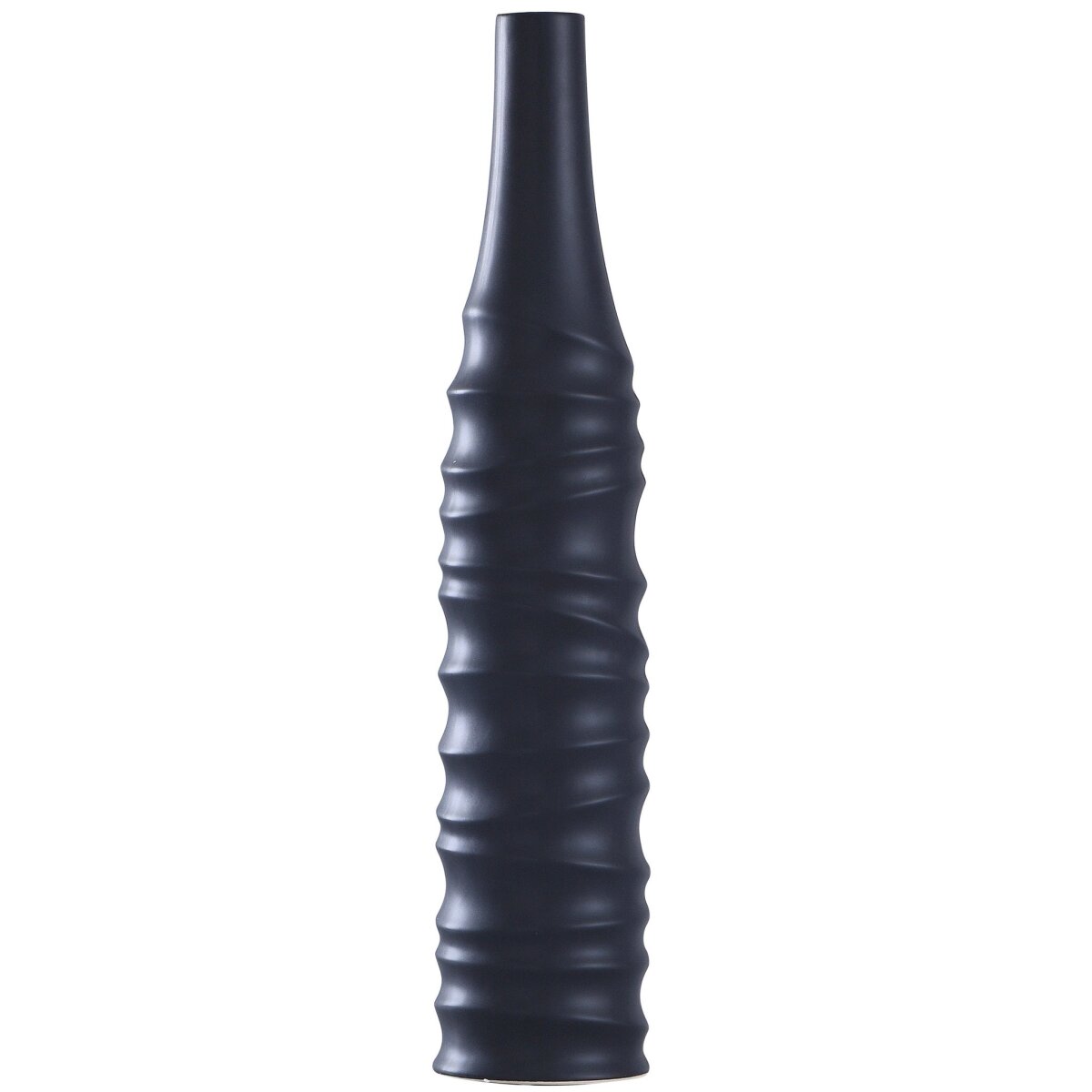 1e5722b5afec4dac7da3c40f5ebb9929 Selena Vase- Large | Matte Black Finish On Ceramic - Image 1