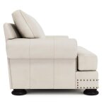 Foster Leather Loveseat Without Pillows - Image 3