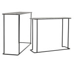 Jonah Aluminum Rectangle Console Tables Set Of 2 - Brass Antique - Image 4