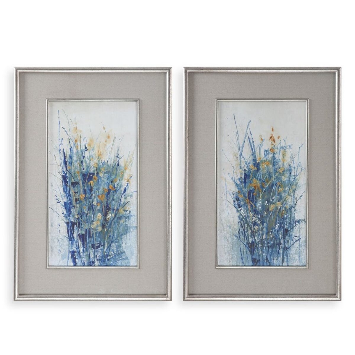 1fb55ae301501bcf2c59514c46d4ff2b Indigo Florals Framed Prints, S/2 - Image 1