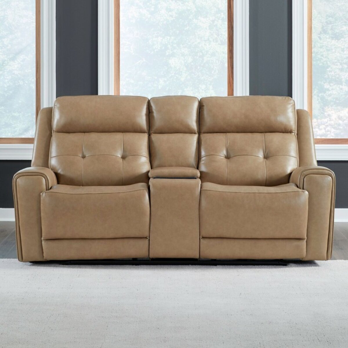 1ff7102b59dd09cf5bd6f0337ed0e715 Carrington Loveseat w/Console P3 & ZG - York Sand - Image 1