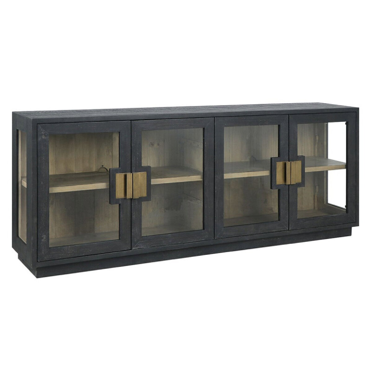 200a22e5b5b7f45c3634e740daa7178b Larson Solid Wood 4dr Cabinet - Carbon Black - Image 1
