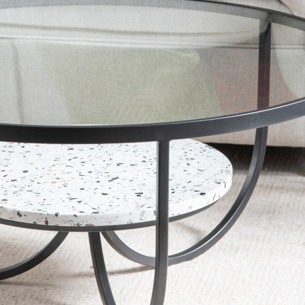 2082567aaba08a598981e9c632baa123 Marisol Round 33" Terrazzo Cocktail Table - Image 1