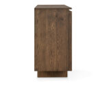 Roya Solid Wood 4dr Cabinet - Toasted Brown - Image 4