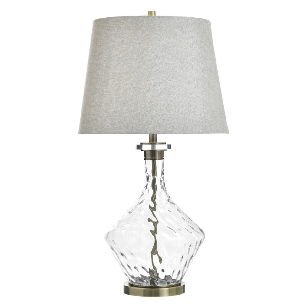 20dab2f8f56f2be093c02c5fb5ed6d39 Gospic Gold Clear Glass Metal & Acrylic Accent Table Lamp 100 Wa - Image 1