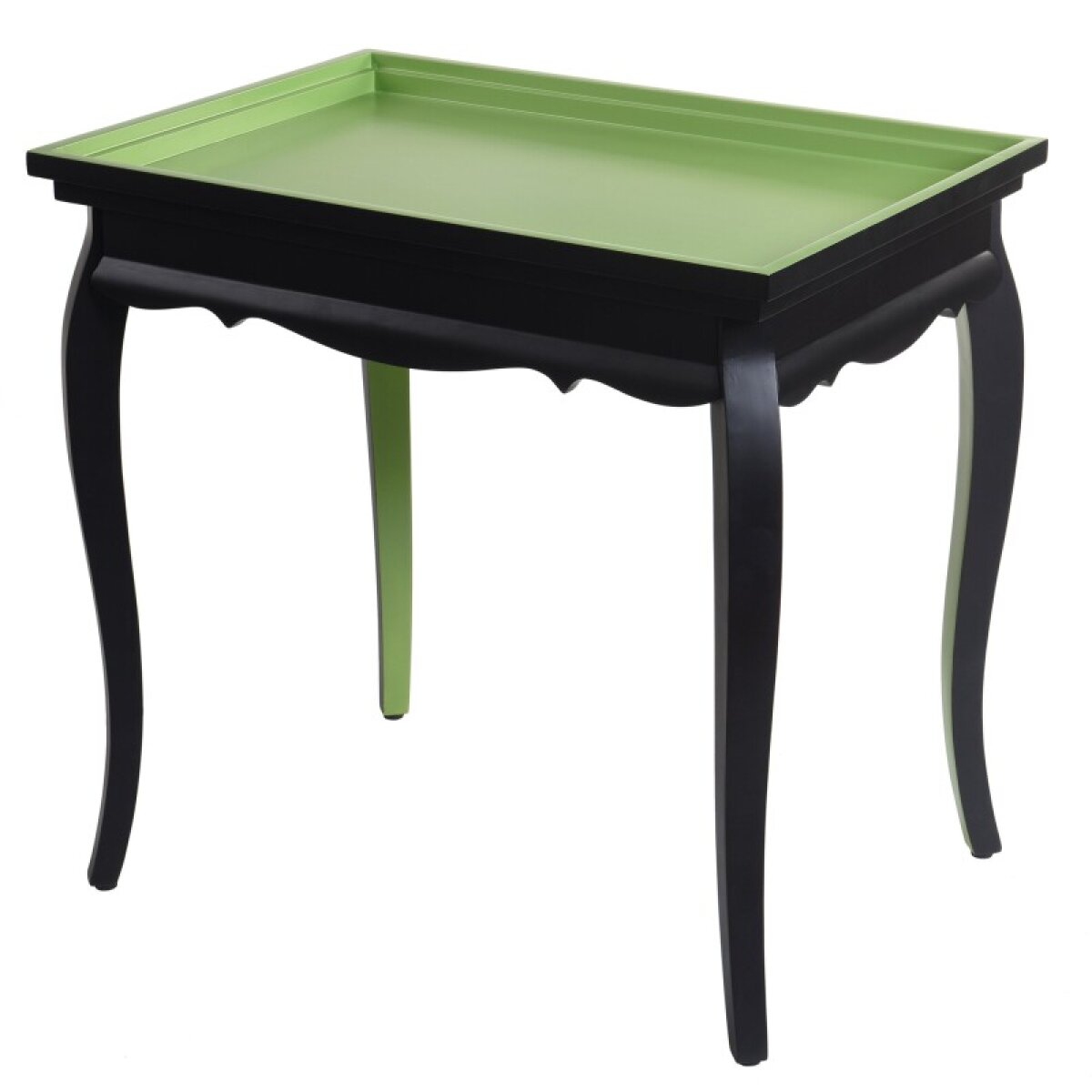 20f166abd3d4e413be94f8b40110bdd3 Dann Foley Lifestyle Black And Lime Green Two Tone End Table - Image 1