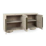 Tiber Solid Wood 4dr Buffet - Cream Washed - Image 5